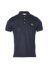 Burberry Embroidered EKD Logo Polo Shirt, &pound;150, Clothing, Navy, Cotton, Front view
