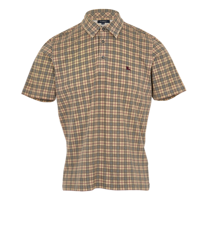 Burberry London Vintage Polo Top, &pound;110, Clothing, Beige, Cotton, Front view