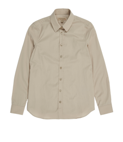 Burberry Fitted Blouse, Cotton, Beige, MIT, Sz 4, 3*