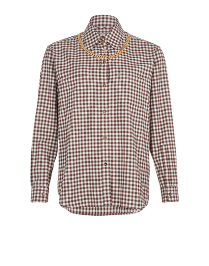 Burberry Chain Detail Gingham Shirt, front view