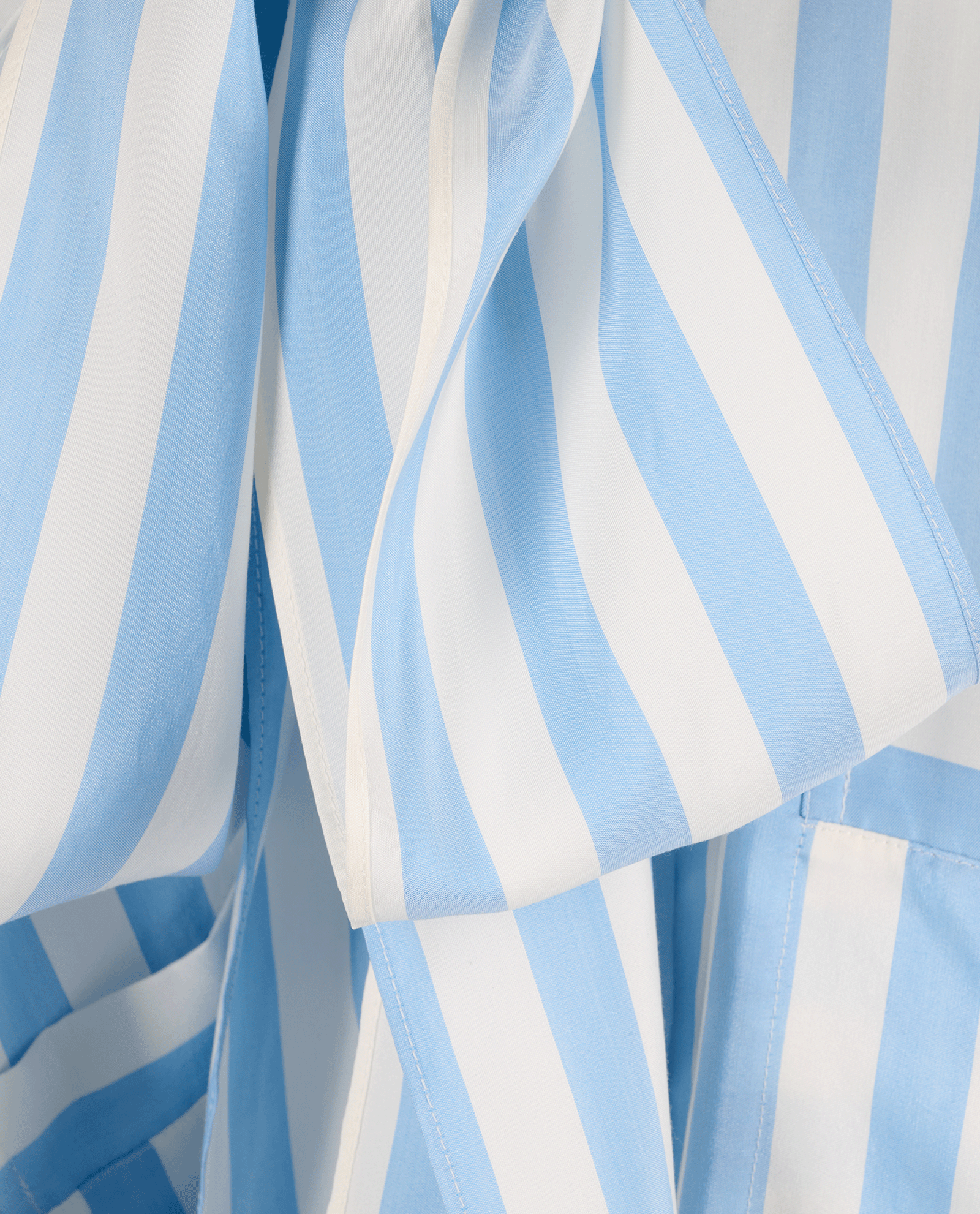 Burberry Striped Tie-Neck Shirt, &pound;250, Clothing, Blue/White, Silk, Other view