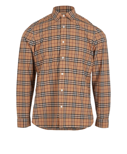 Burberry Check Shirt, &pound;195, Clothing, Beige, Cotton, Front view
