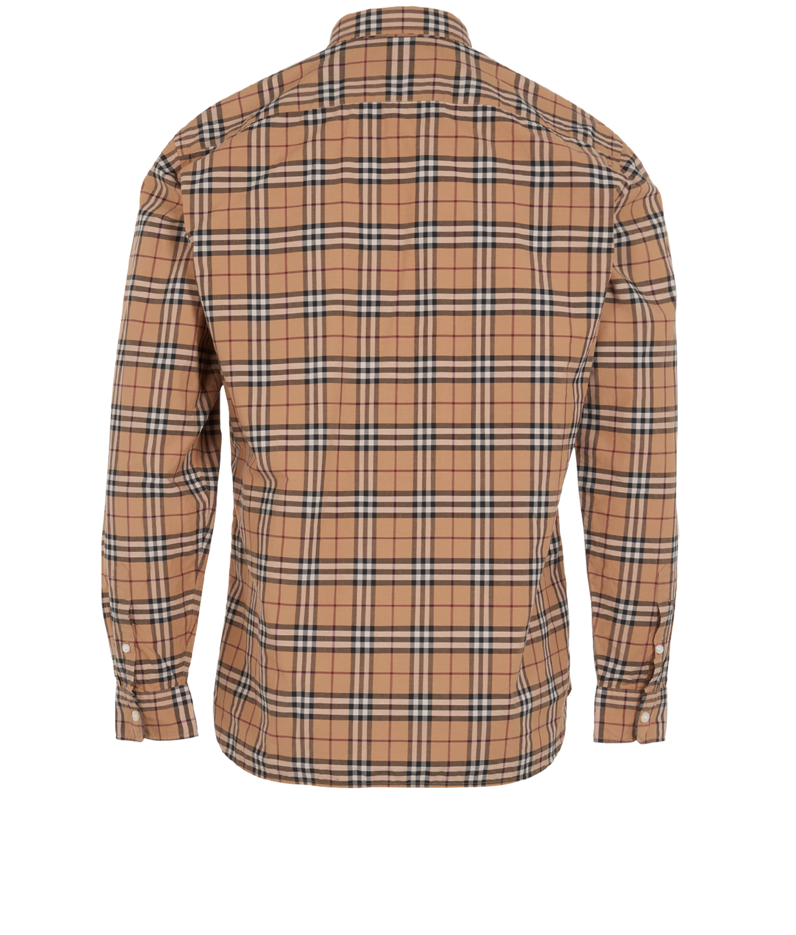 Burberry Check Shirt, &pound;195, Clothing, Beige, Cotton, Back view
