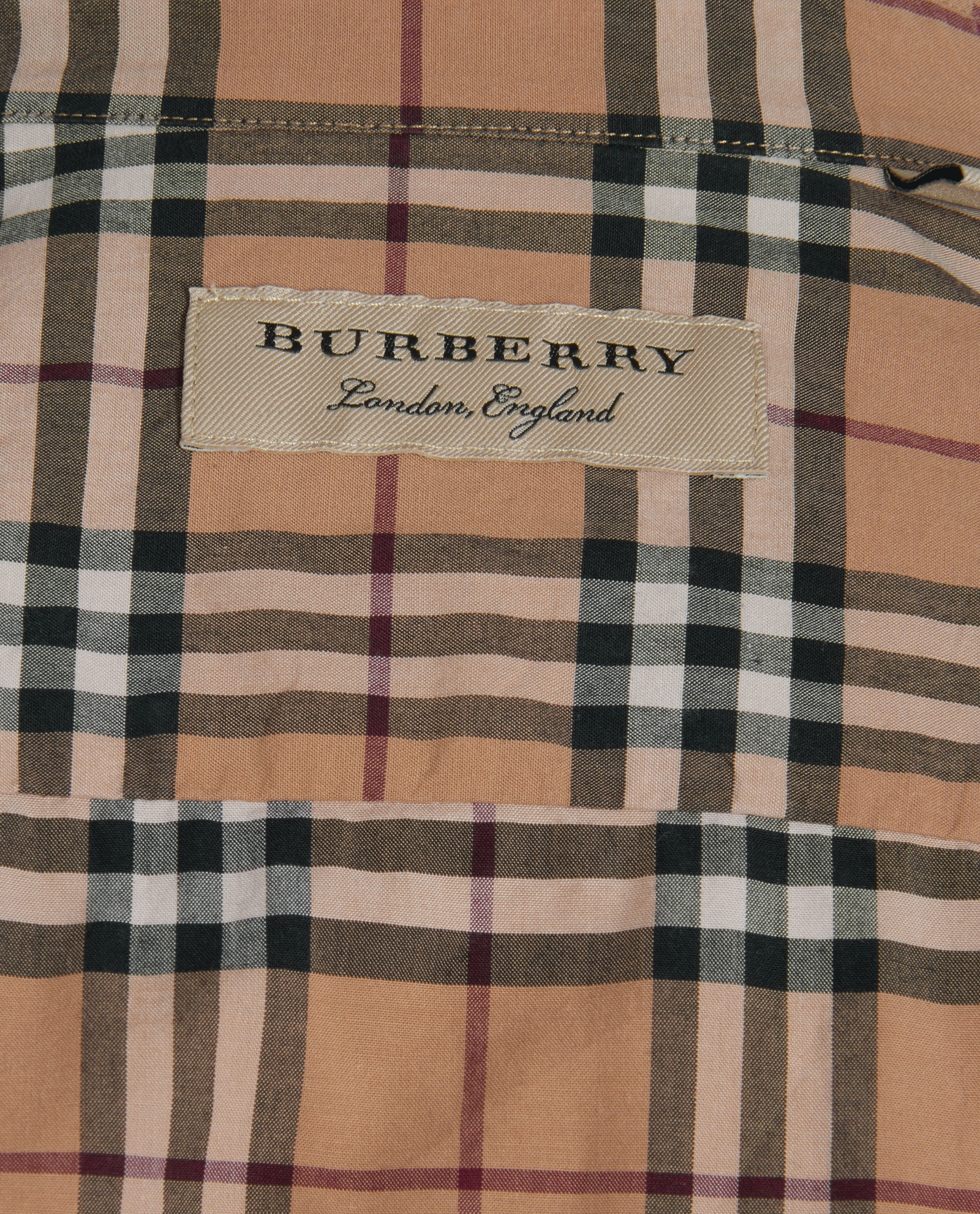 Burberry Check Shirt, &pound;195, Clothing, Beige, Cotton, Other view