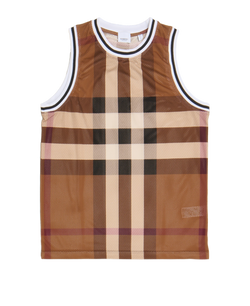 Burberry Jersey Vest Top, Polyester, Brown, Sz S, 3*