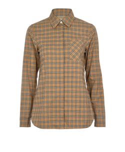 Burberry Nova Check Shirt, Cotton, Brown, UK6, 3*