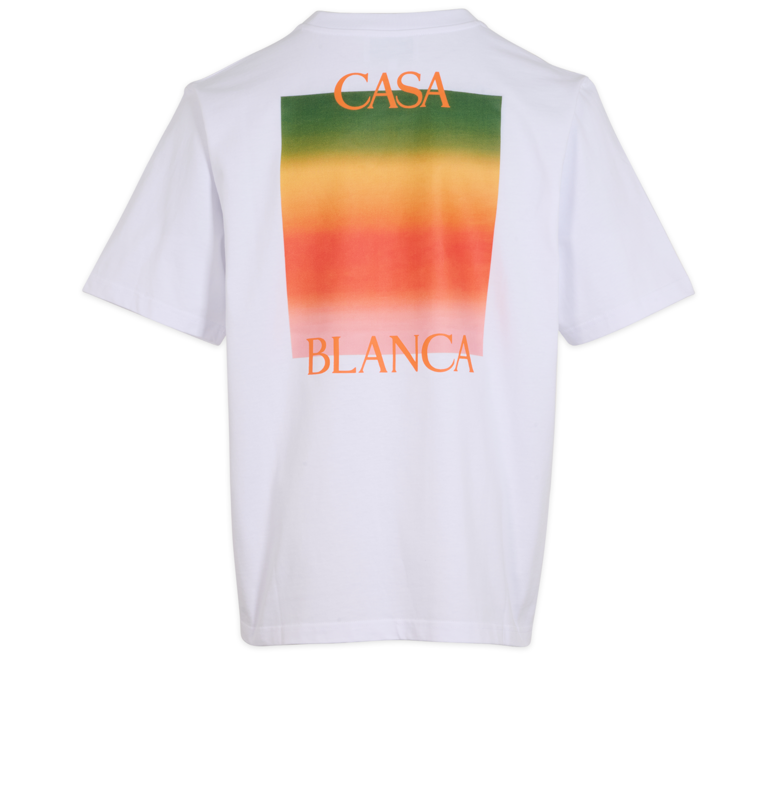 Casablanca Gradient Square T-Shirt, &pound;90, Clothing, White, Cotton, Back view