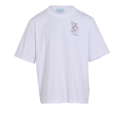 Casablanca Drawing Lab Screen T-Shirt, &pound;90, Clothing, White, Cotton, Front view