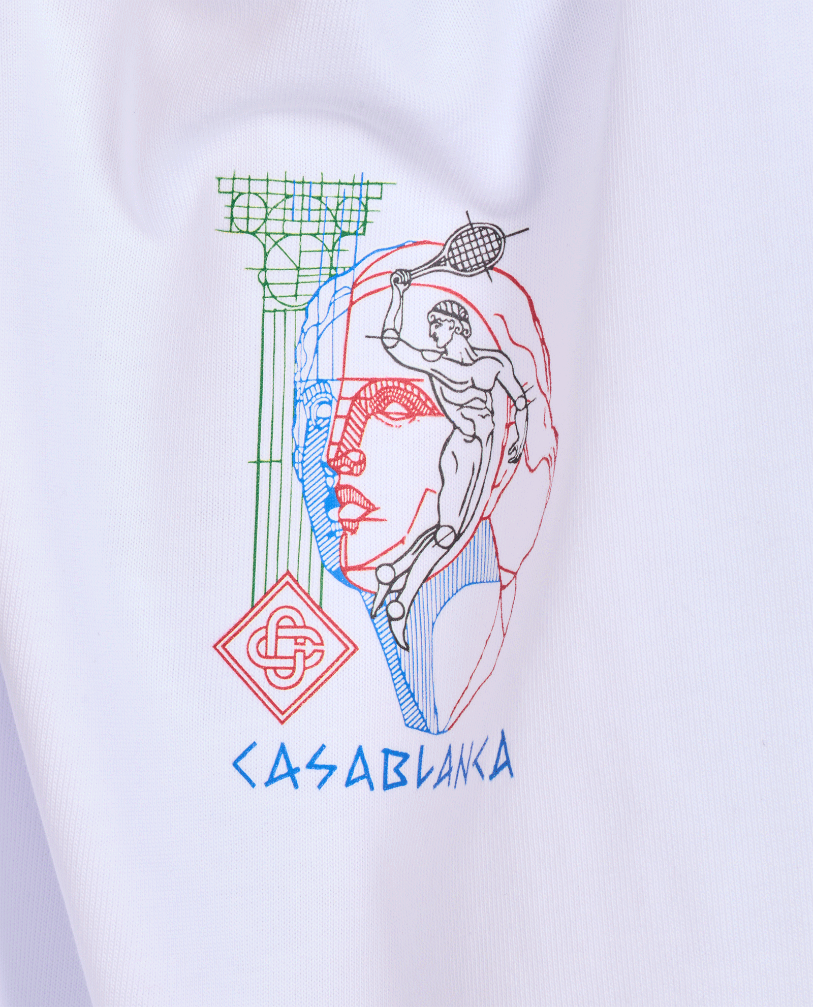 Casablanca Drawing Lab Screen T-Shirt, &pound;90, Clothing, White, Cotton, Other view