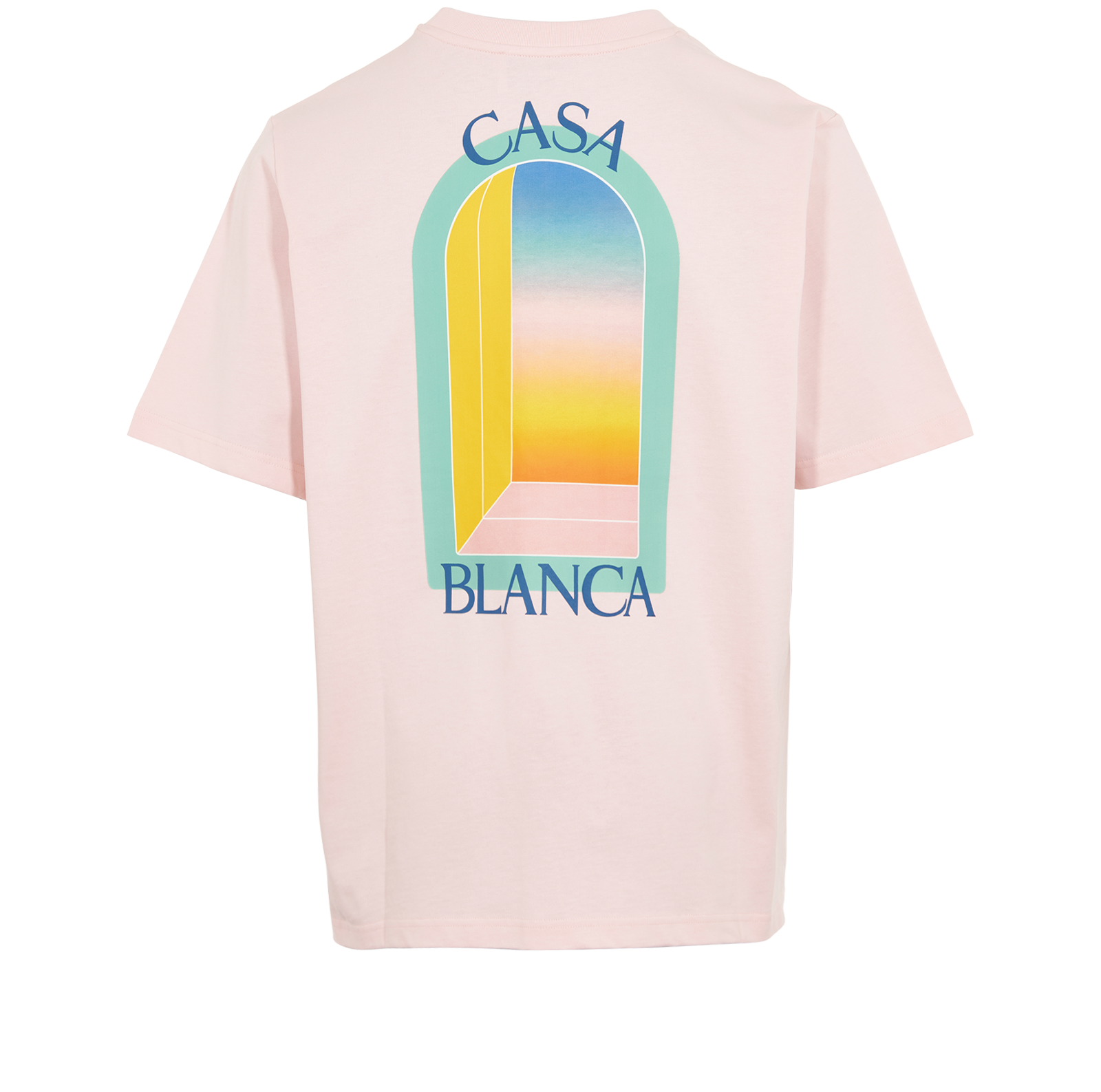 Casablanca L'Arc Colore T-Shirt, &pound;90, Clothing, Pink, Cotton, Back view