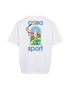 Casablanca Le Jeu Colore Screen T-Shirt, &pound;90, Clothing, White, Cotton, Back view