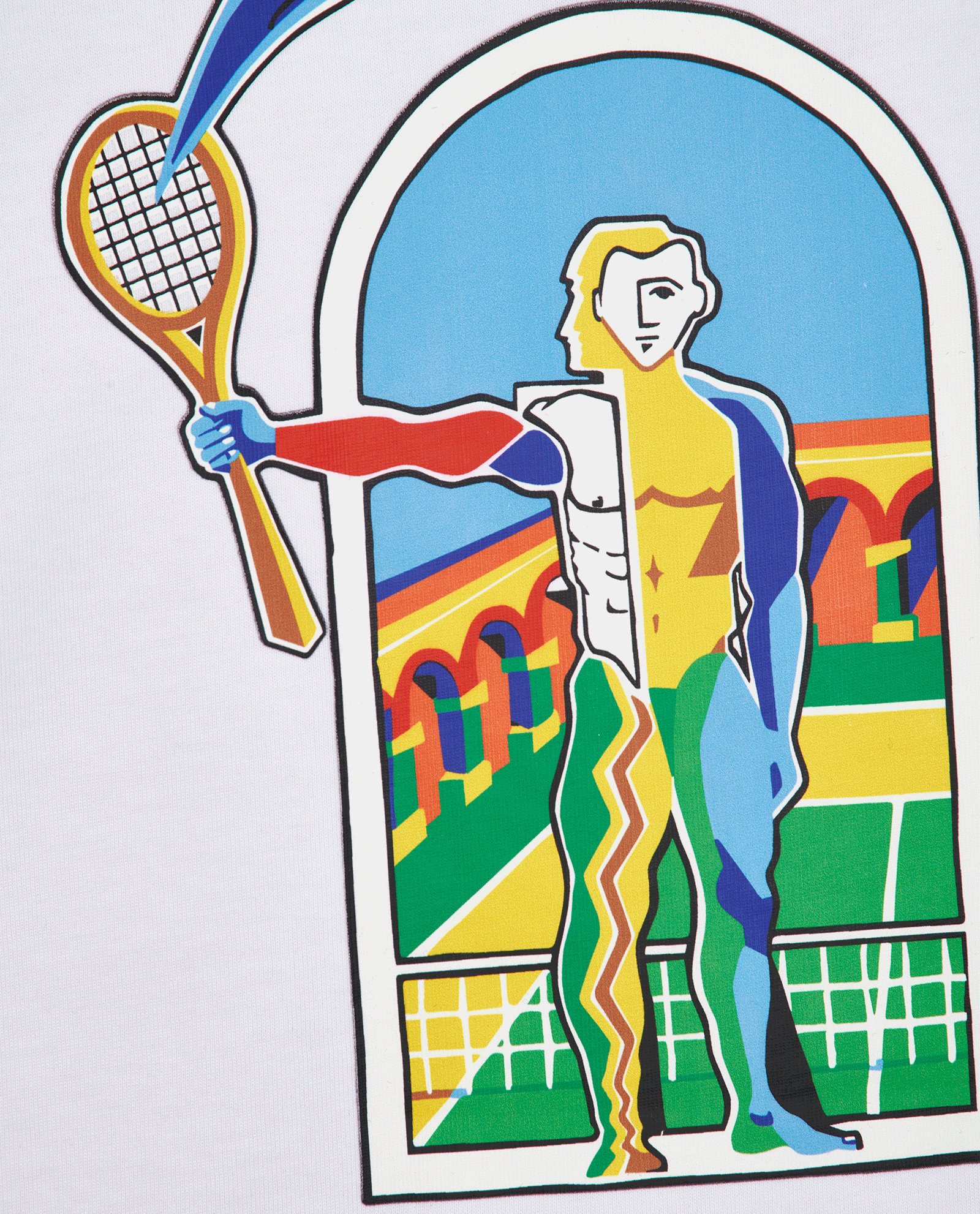 Casablanca Le Jeu Colore Screen T-Shirt, &pound;90, Clothing, White, Cotton, Other view
