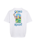 Casablanca Le Jeu Colore Screen T-Shirt, &pound;90, Clothing, White, Cotton, Back view