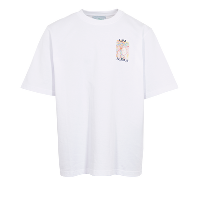 Casablanca Mushroom Goddess T-Shirt, &pound;90, Clothing, White, Cotton, Front view