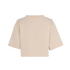 Celine Logo Cropped T-Shirt, &pound;220, Clothing, Beige, Cotton, Back view