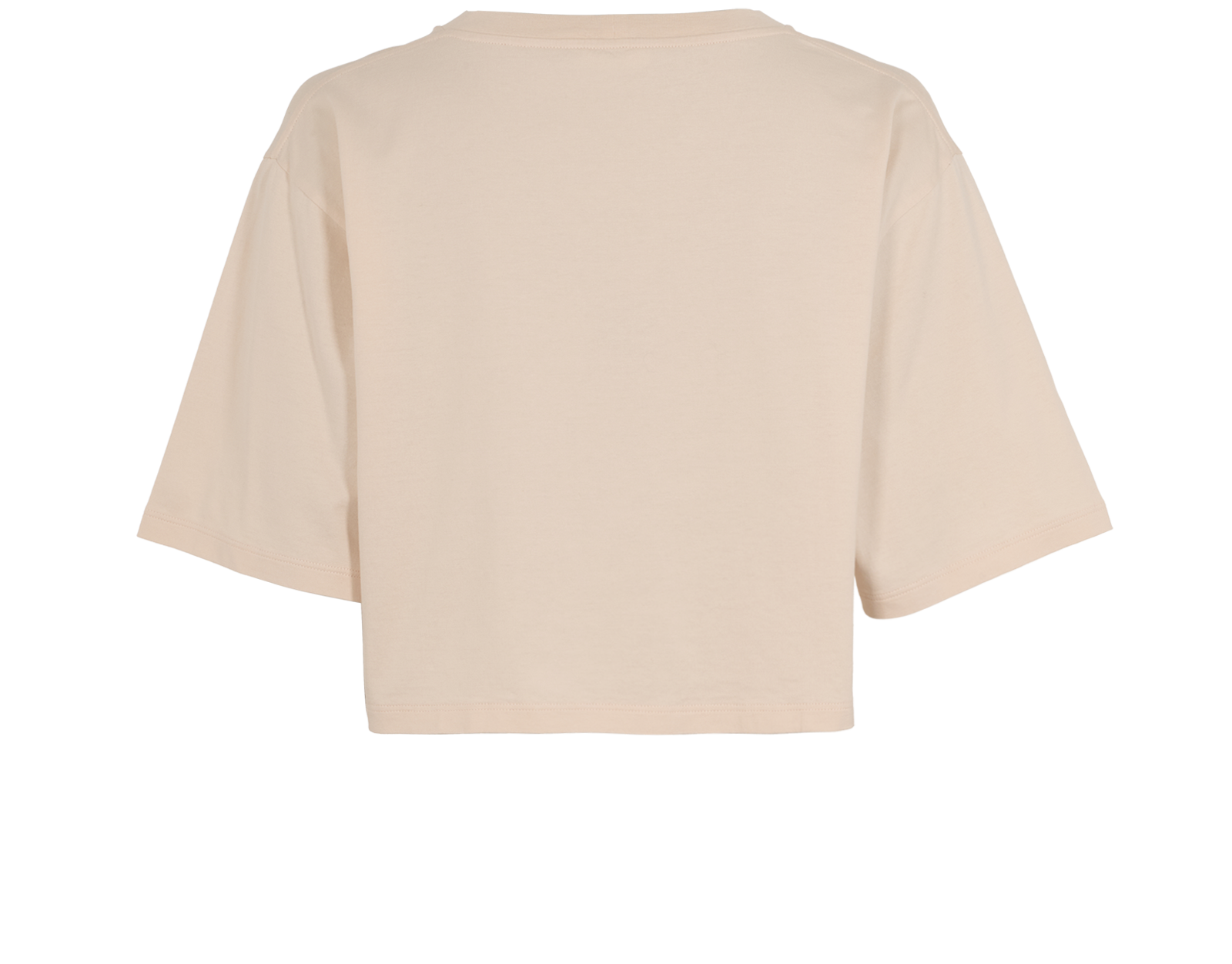 Celine Logo Cropped T-Shirt, &pound;220, Clothing, Beige, Cotton, Back view