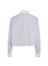 Celine Triomphe & Stripe Cropped Shirt, &pound;450, Clothing, White, Cotton, Back view