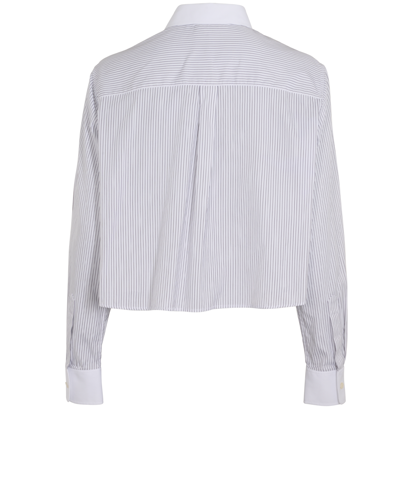 Celine Triomphe & Stripe Cropped Shirt, &pound;450, Clothing, White, Cotton, Back view