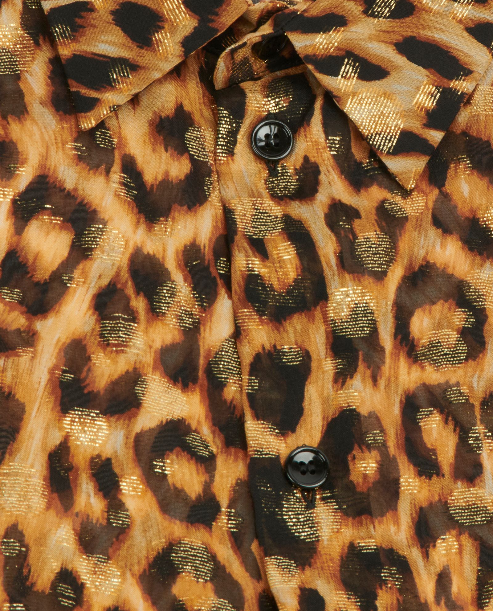 Celine Leopard Button Up Short Sleeve Shirt – Justin Reed