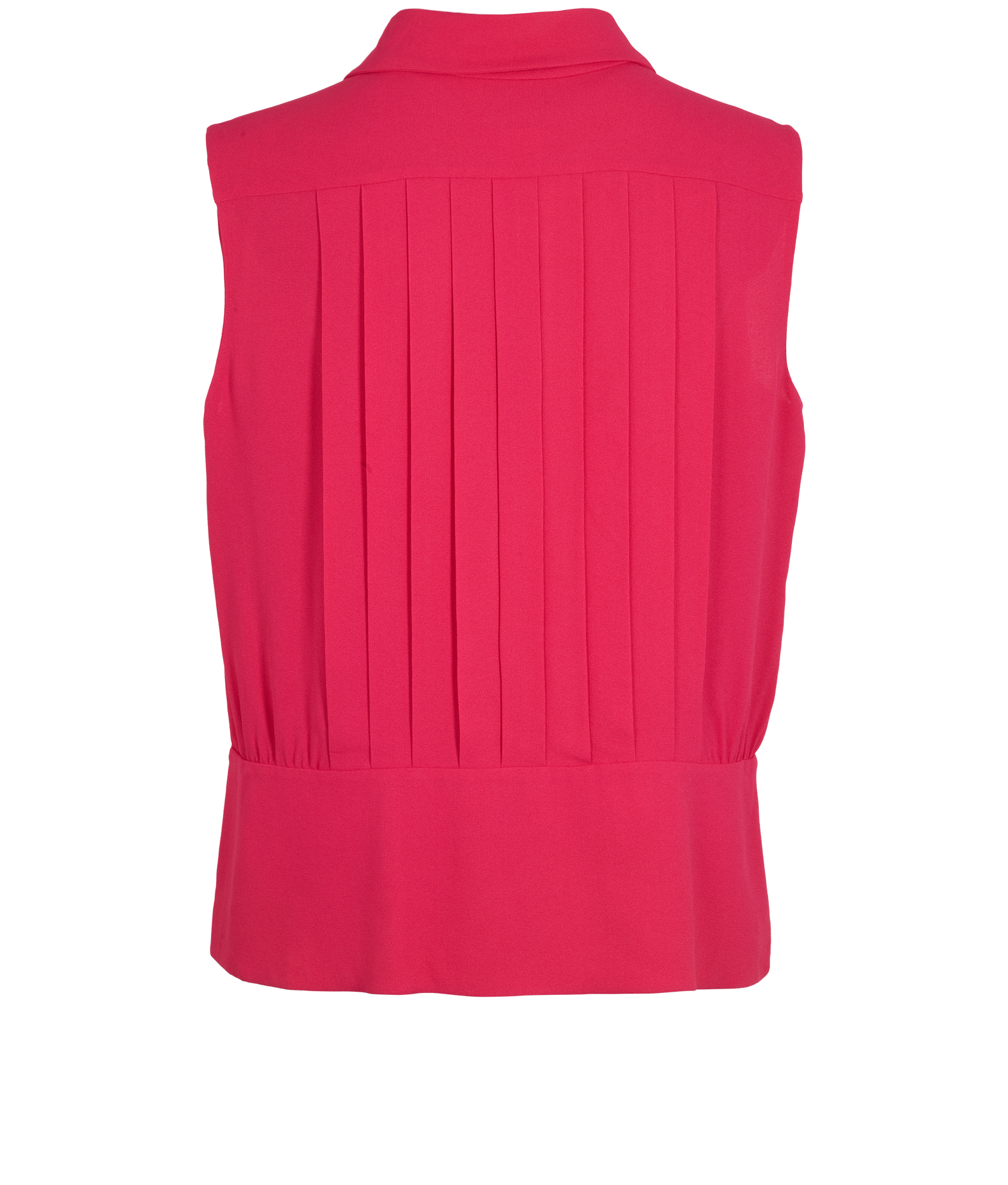 Chanel Pleated Sleeveless Blouse, &pound;250, Clothing, Pink, Viscose, Back view