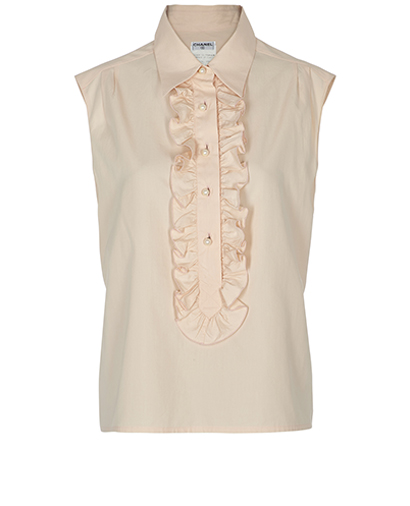 Chanel Sleeveless Ruffle Detailed Top, front view