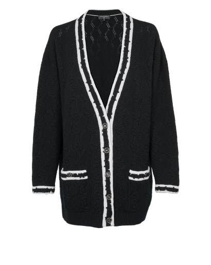 Chanel Cardigan, &pound;850, Clothing, Black, Cashmere, Front view
