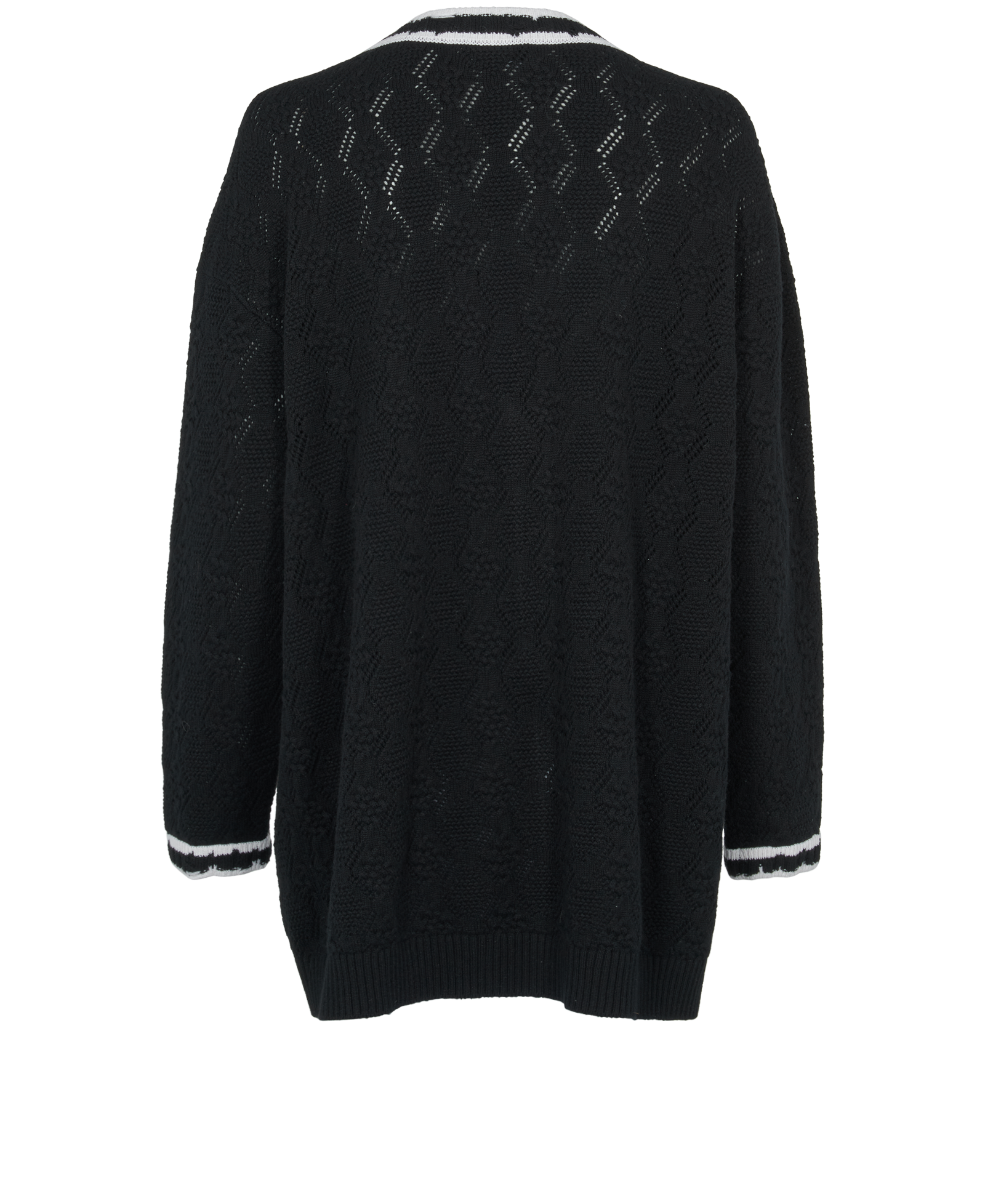 Chanel Cardigan, &pound;850, Clothing, Black, Cashmere, Back view