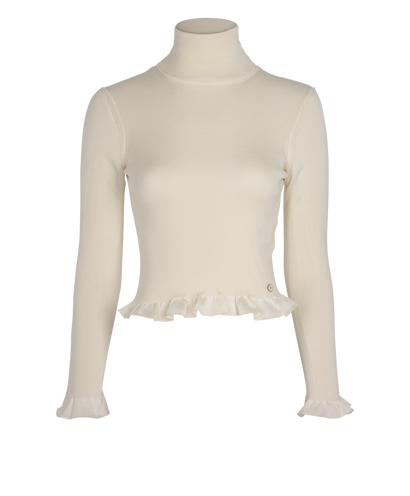 Chanel SS23 Pullover Cropped Sweater, front view