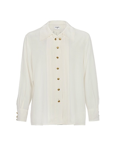 Chanel Front Pleat Button Shirt, front view