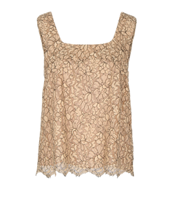 Chanel Flower Lace Top, Cotton, Beige, UK10, 3*