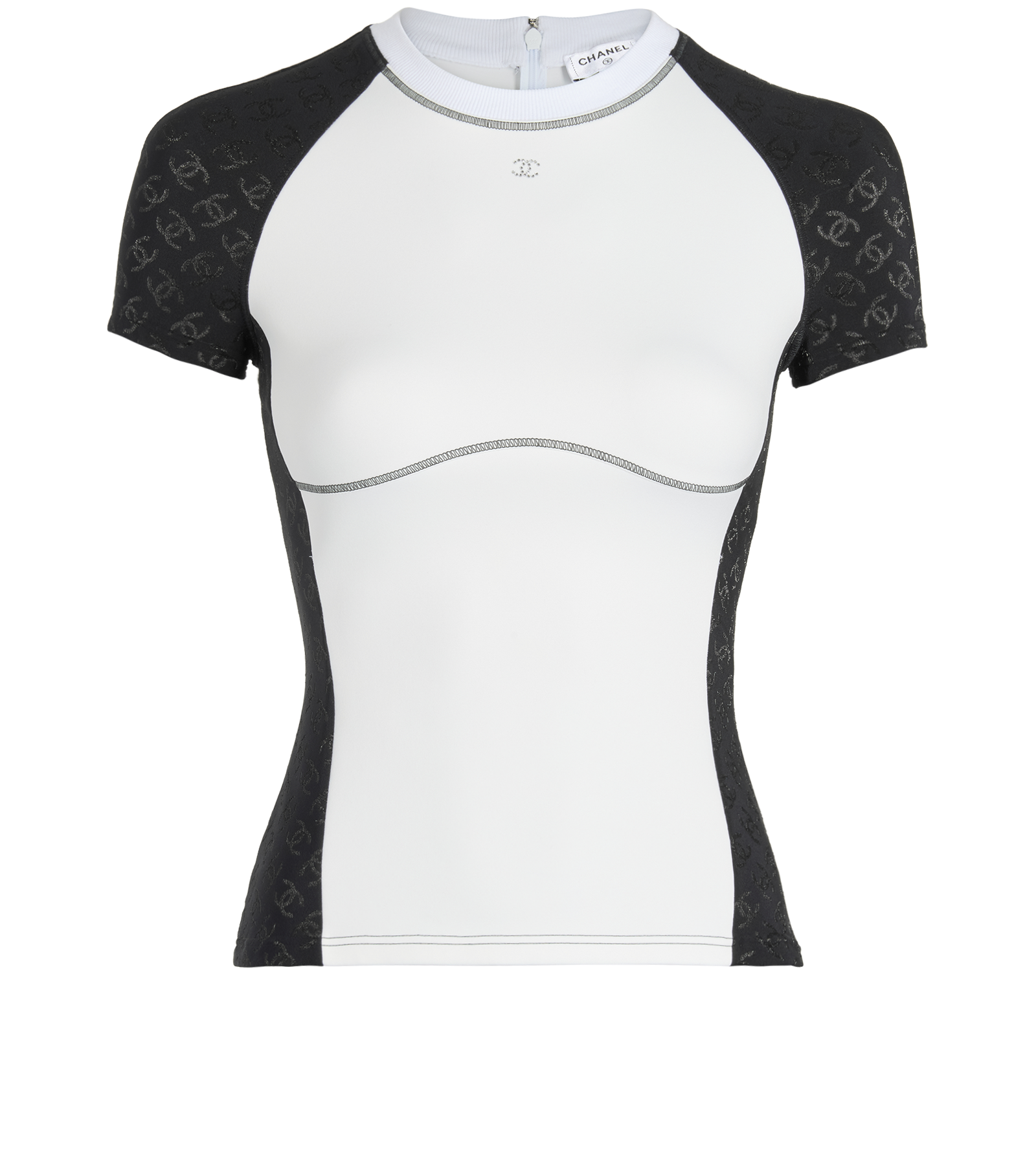 Pre-loved Chanel 24C Jacquard Short Sleeves Top - £550