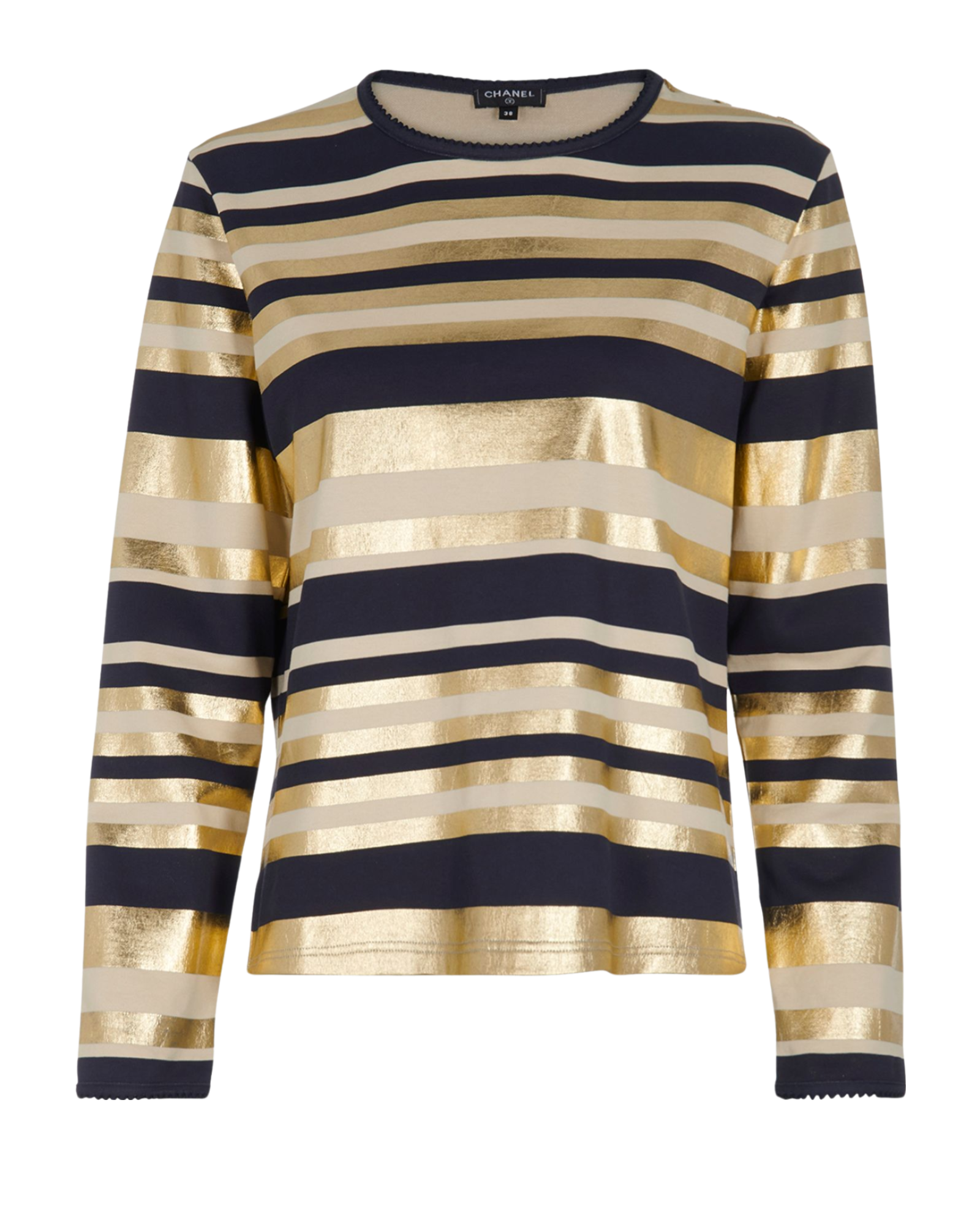 Chanel Striped Long Sleeve Top, Tops - Designer Exchange