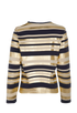 Chanel Striped Long Sleeve Top, &pound;350, Clothing, Gold, Cotton, Back view
