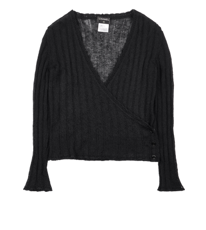 Chanel Knitted Cropped Wrap Around Top, front view