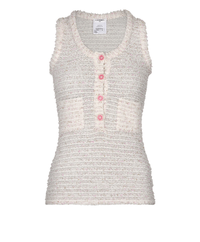 Chanel 16C Tweed Sleeveless Top, front view