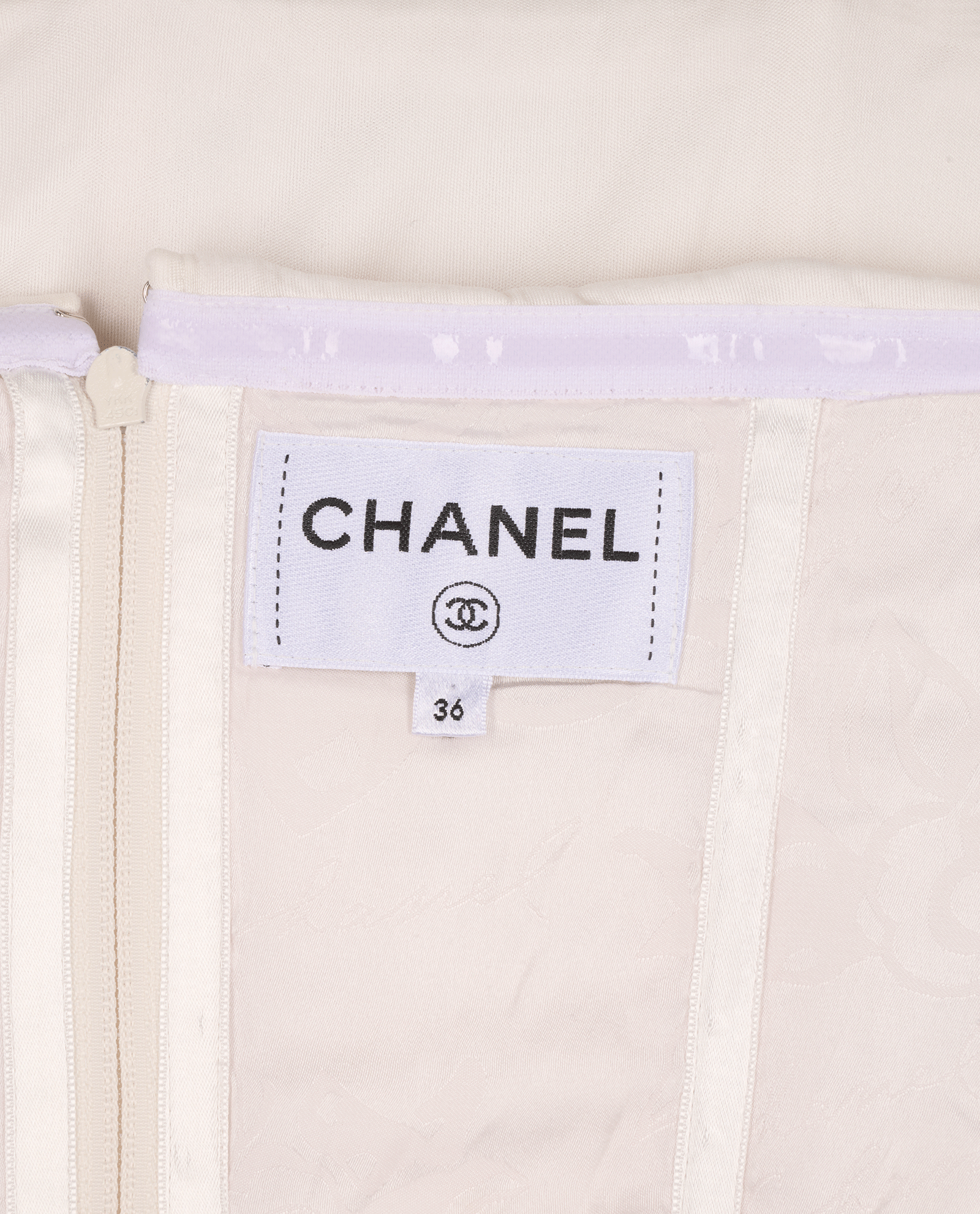 Chanel Draped Bandeau Top, &pound;320, Clothing, Cream, Silk, Other view