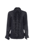 Chanel Long Sleeve Ruffle Blouse, front view