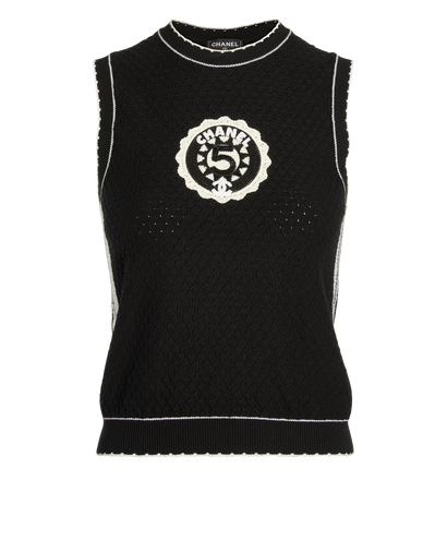 Chanel 5 Sleeveless Knit Top, front view