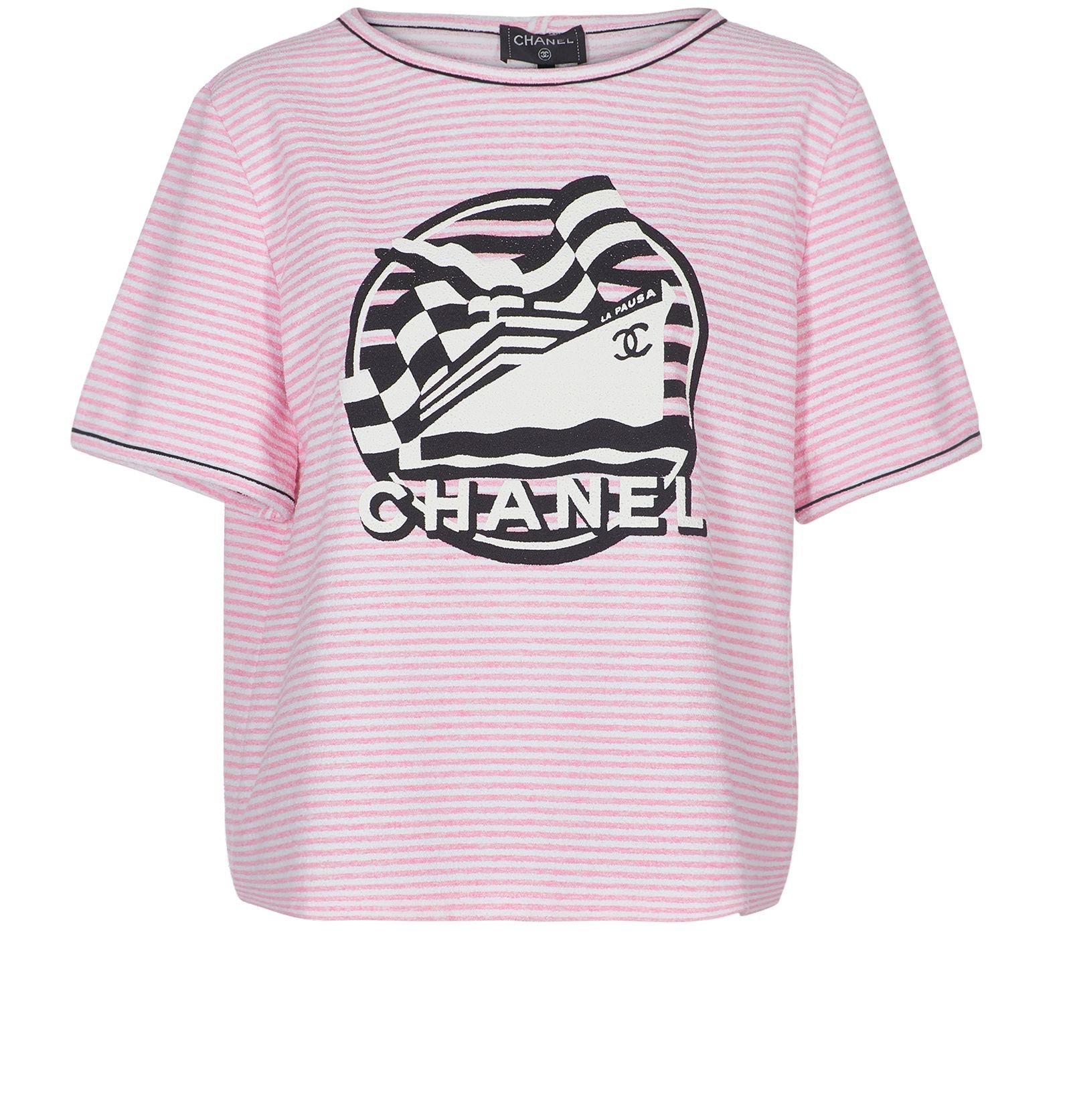 Chanel pink discount t shirt