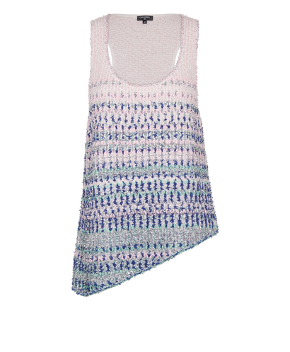 Chanel Asymmetric Tweed Tank Top, front view