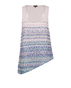 Chanel Asymmetric Tweed Tank Top, Cashmere, Pink/Blue, UK12, 3*