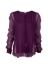 Chanel Sheer Blouse, &pound;350, Clothing, Purple, Silk, Front view