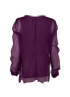 Chanel Sheer Blouse, &pound;350, Clothing, Purple, Silk, Back view