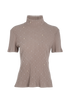 Chanel Pearl Ribbed Top, front view