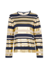 Chanel Striped Long Sleeves Top, front view