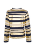 Chanel Striped Long Sleeves Top, back view