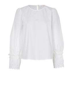 See By Chloe Top Womens 12 White Blouse Cotton Shirt | eBay