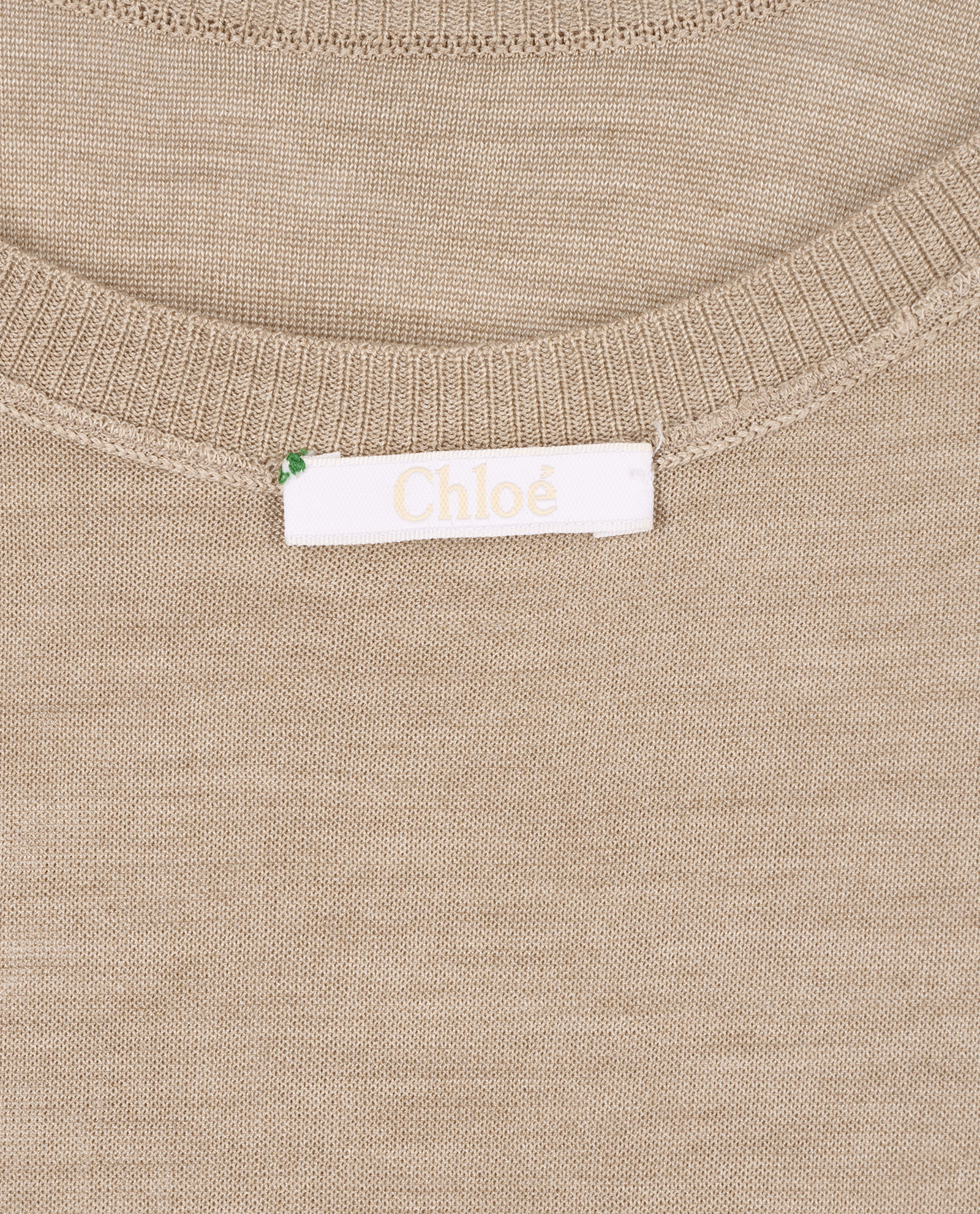 Chloé Knit Sleeveless Tank Top, &pound;80, Clothing, Beige, Silk, Other view