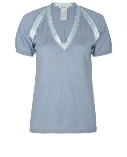 Chloé V Neck Ribbon Trimmed Top, front view