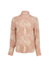 Chloe Floral Blouse, &pound;220, Clothing, Pink, Silk, Front view